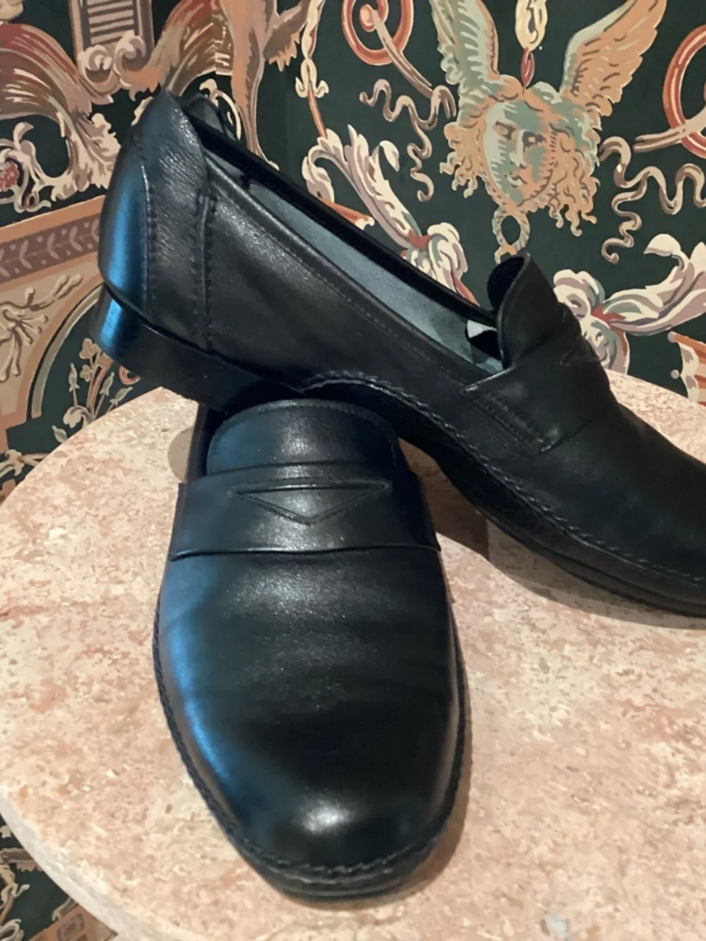 MORESCHI MEN’S BLACK LOAFERS - MADE IN ITALY - SIZE 8.5 US